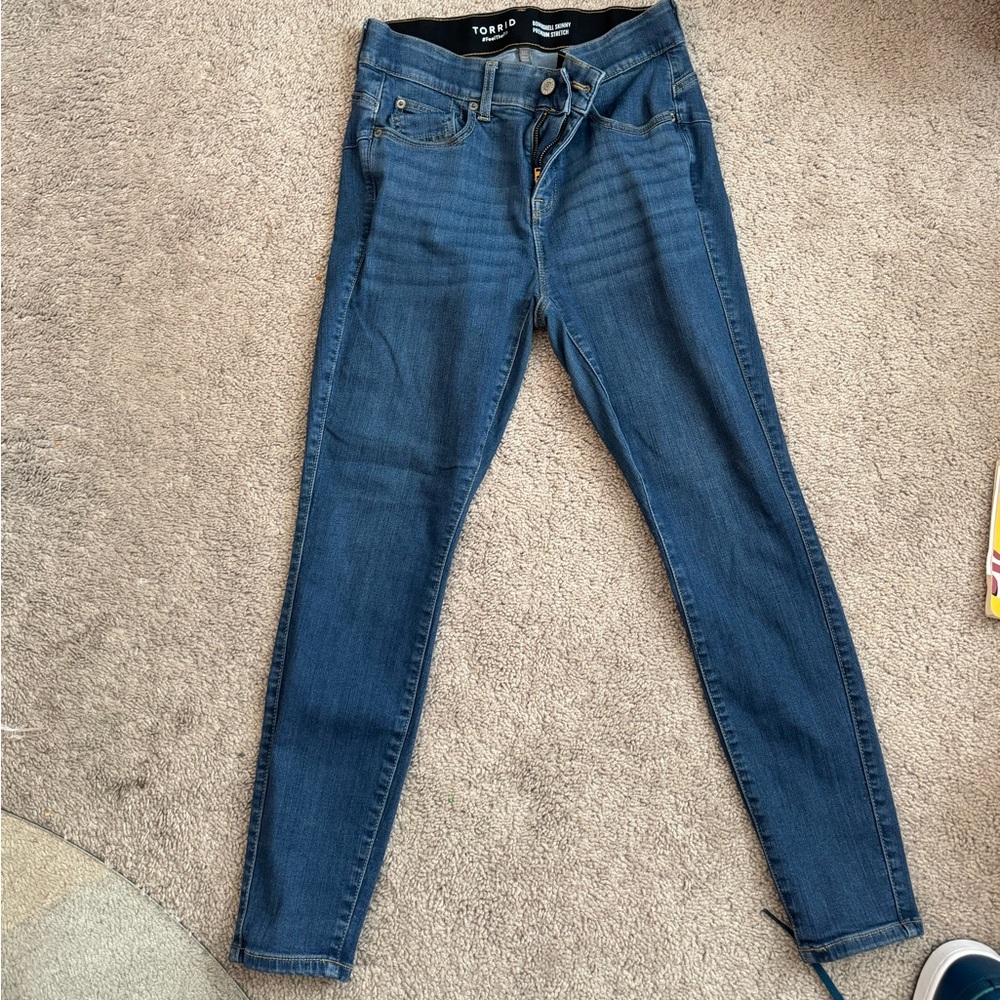 Torrid Blue Bombshell Skinny Jeans 10S